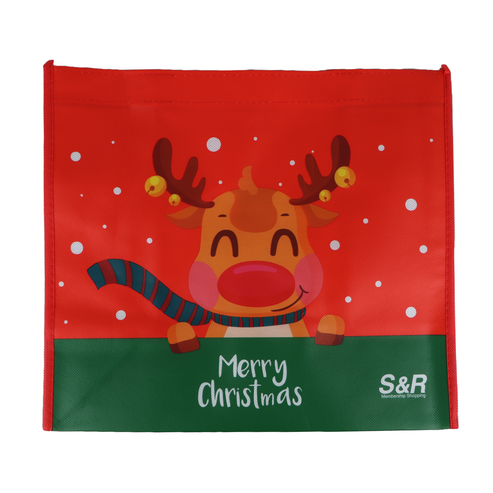 S&R Christmas Ecobag Small Red 1pc S&R Christmas Ecobag Small Red 1pc